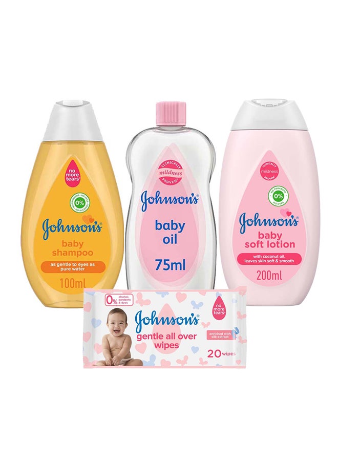 جونسون طقم العناية اليومية بالأطفال مكون من 4 قطع - Image 1