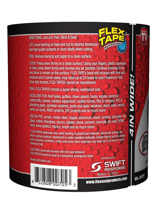 FLEX TAPE - Seal Tape Black 4x5inch - Image 1
