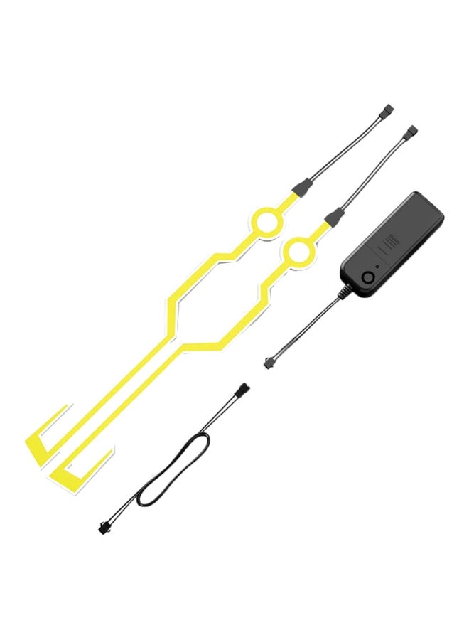 Generic 2-Piece Slow Flash Motorcycle Helmet Light Strip With Controller Set - Image 1