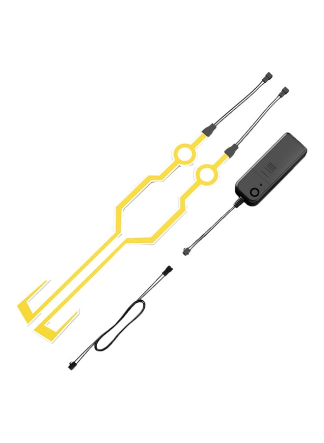 Generic 2-Piece Slow Flash Motorcycle Helmet Light Strip With Controller Set - Image 1