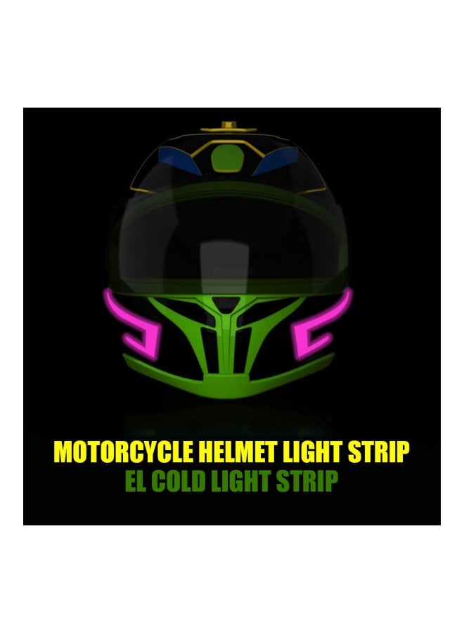 Generic 2-Piece Slow Flash Motorcycle Helmet Light Strip With Controller Set - Image 2