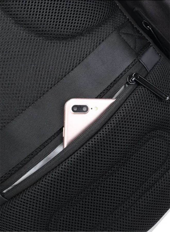 Reman Laptop Backpack With USB Charging Port Black - Image 4