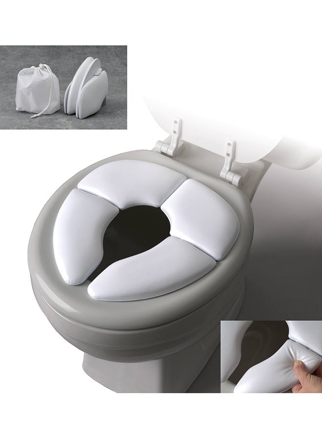 Folding Padded Portable Toilet Seat - Image 2
