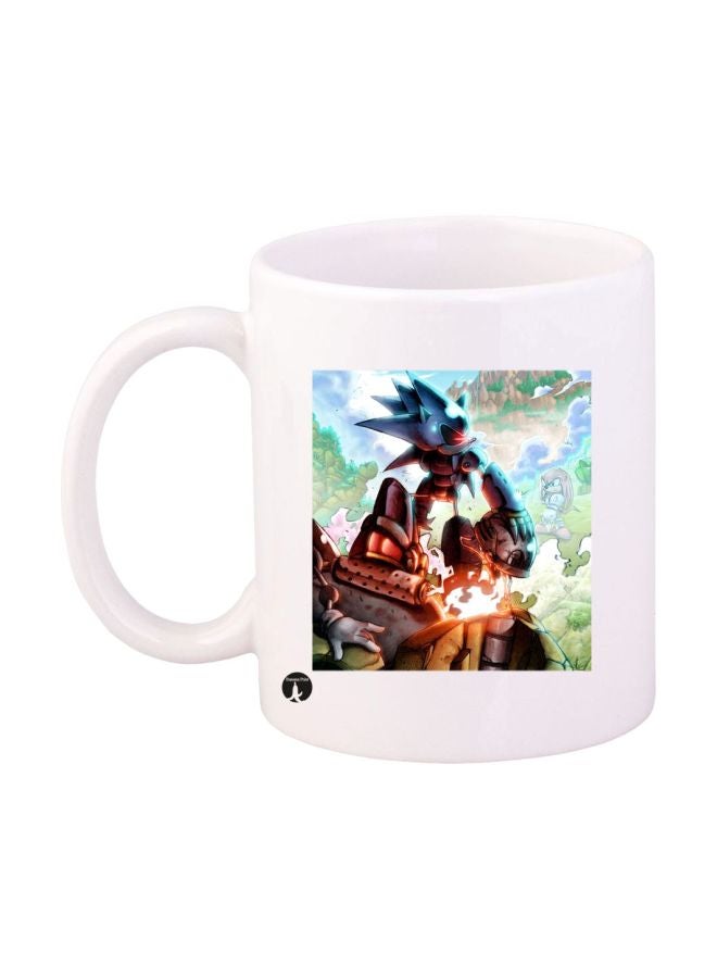 BP Sonic Video Game Printed Mug White/Blue/Green