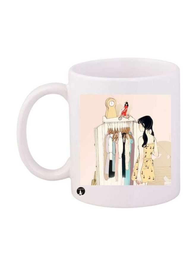 BP Girl Printed Mug White/Beige/Black