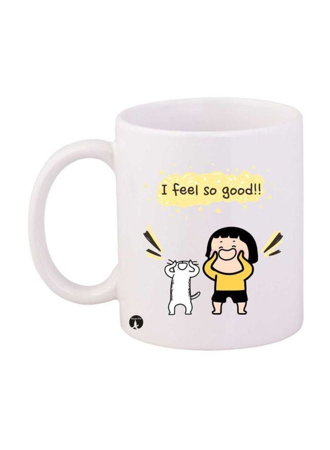 بي بي كوب بطباعة صورة فتاة أبيض/أصفر/أسود Standard Size