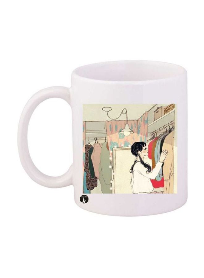 BP Girl Printed Mug White/Beige/Black