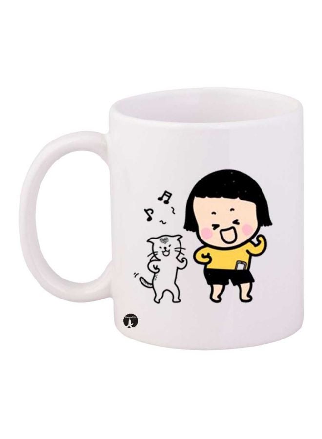 BP Girl Printed Mug White/Yellow/Black