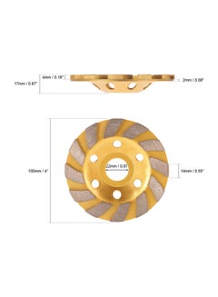 Generic Disc Bowl Shaped Grinding Wheel Gold 4inch  - Image 3
