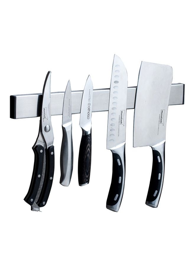 Magnetic Knife Holder Silver