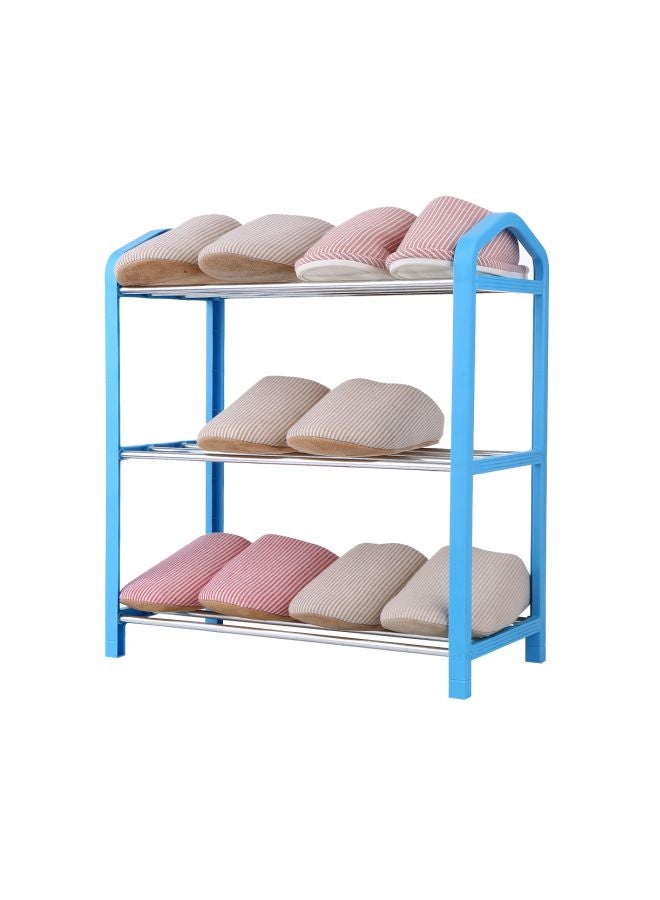 3-Tier Shoe Rack Stand Blue 42x20x45cm  - Image 2