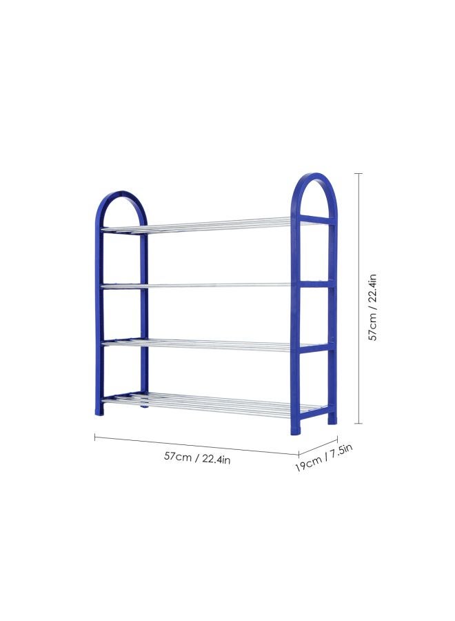 4-Tier Shoe Rack Stand Blue 57x19x57cm  - Image 4