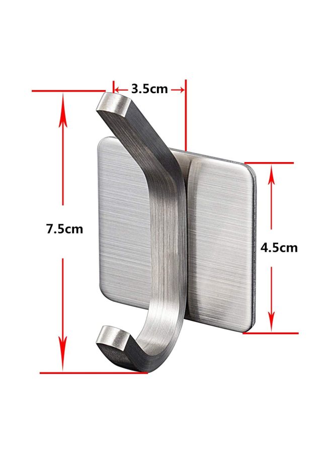Adhesive Towel Hook Silver 4.5x2.6x4.5centimeter  - Image 2