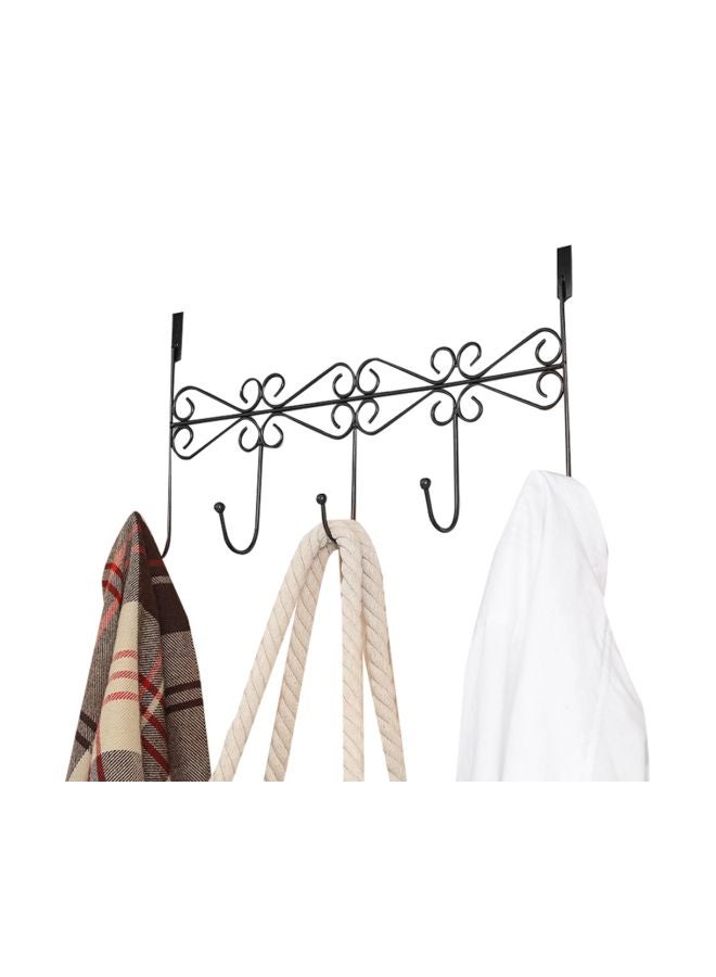 5-In-1 Wall Mount Hook Rack Black 38.5x5x24cm - Image 3