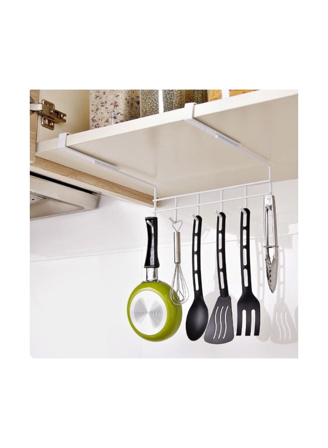 6-In-1 Multifunctional Hook Rack White - Image 3