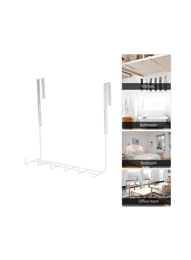6-In-1 Multifunctional Hook Rack White - Image 5