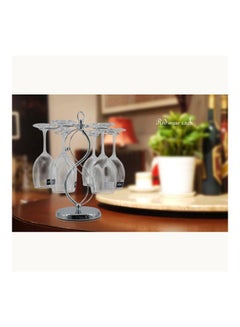 Decdeal 6-Hooks Stainless Steel Wine Cup Holder Silver 13 x24.5x32cm  - Image 4