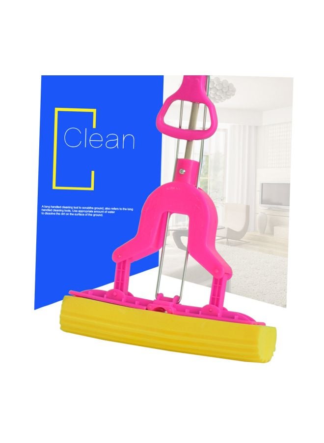 PVA Sponge Mop With Telescopic Pole Pink/Silver/Yellow 63x7x18cm - Image 5
