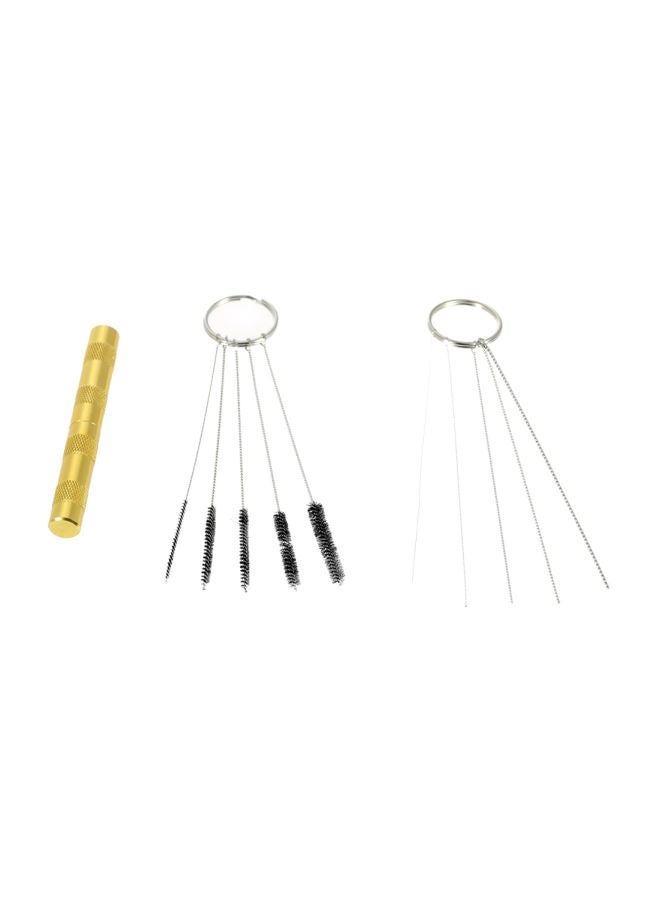 Pack Of 3 Professional Airbrush Cleaning Repair Tool Kit Silver/Black/Gold 15.5x1.1x7cm  - Image 1