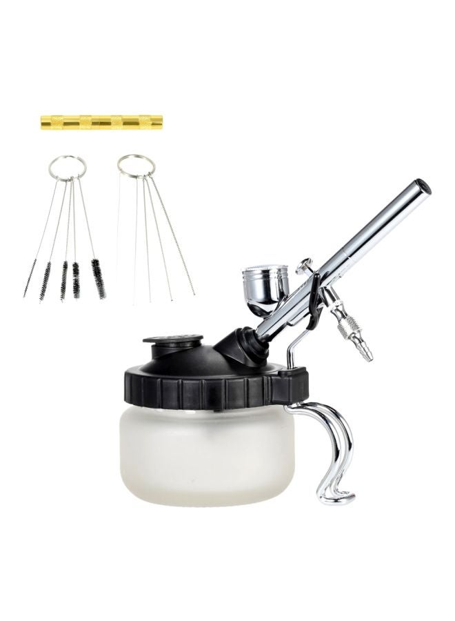 Airbrush Washing Tool Set White/Black/Silver 11x11x11centimeter