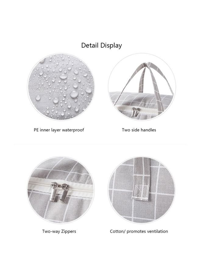 Damp-proof Clothes Organizing Bag Grey/White 32x4.5x26cm - Image 5