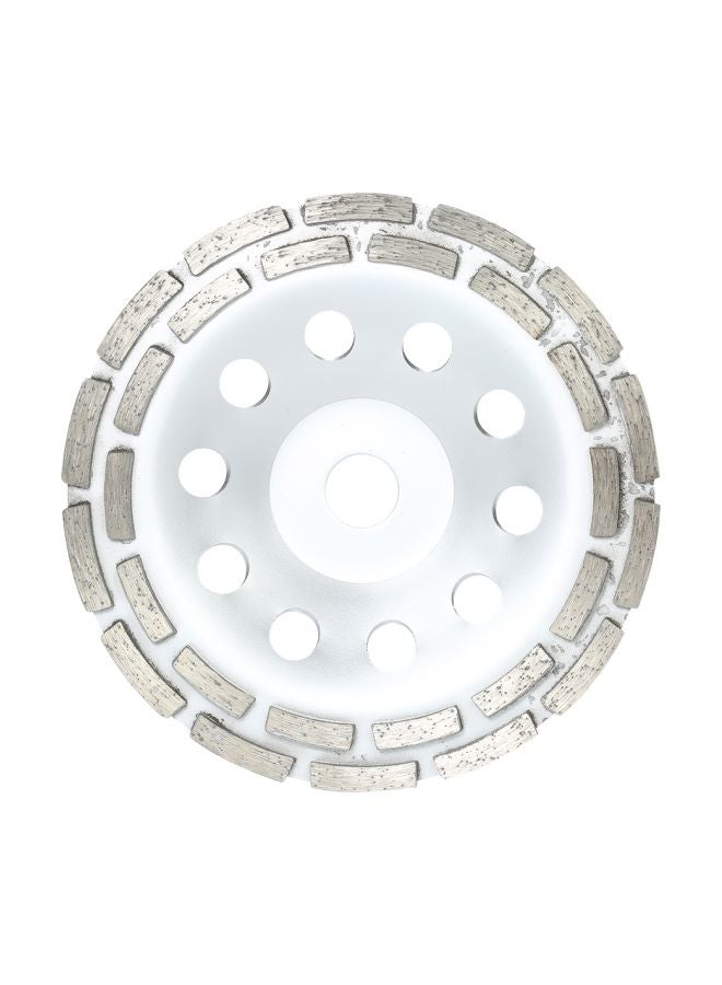 Diamond 2 Row Segment Grinding Wheel Silver 7inch  - Image 1