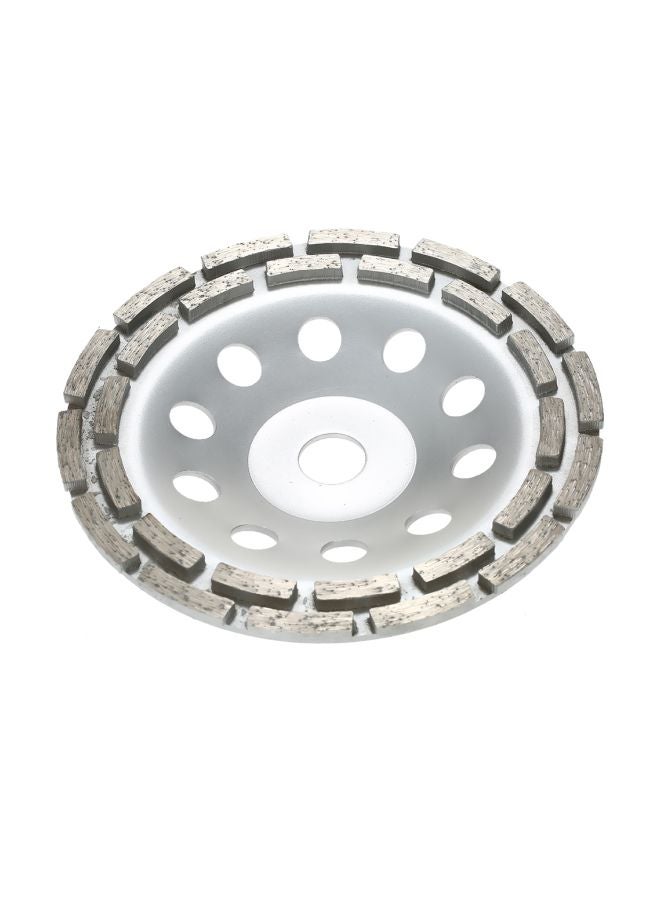 Diamond 2 Row Segment Grinding Wheel Silver 7inch  - Image 2