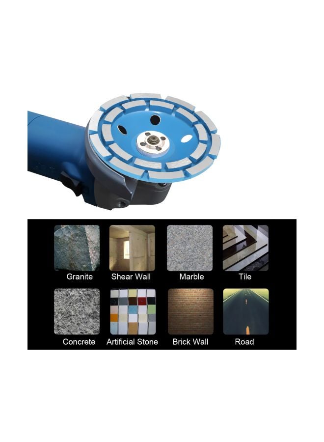 Generic - Diamond 2 Row Segment Grinding Wheel Blue/Silver 5inch - Image 1