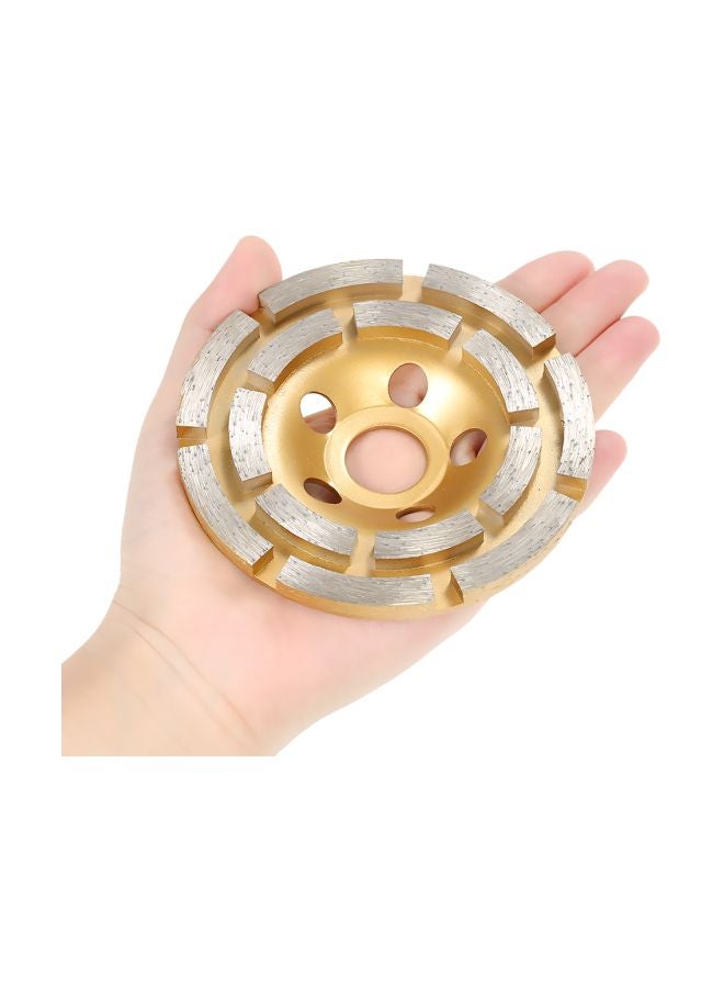 Diamond 2 Row Segment Grinding Wheel Gold/Silver 4inch  - Image 2