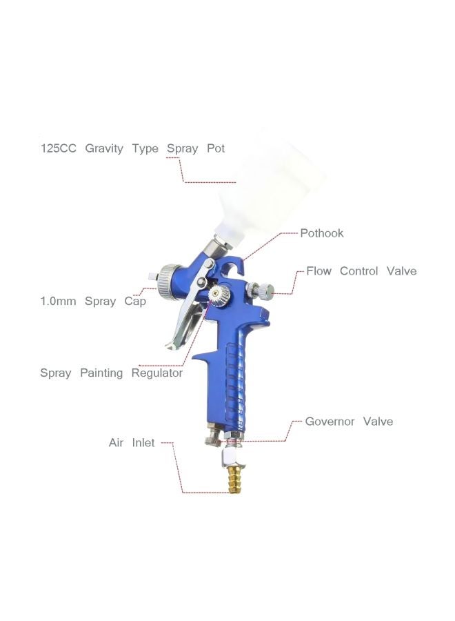 Stainless Steel Paint Sprayer Blue/Silver 18.5x10x11cm - Image 5