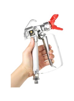 Generic Airless Paint Sprayer With Nozzle Guard Silver/Red 20x6.8x17.5centimeter  - Image 2