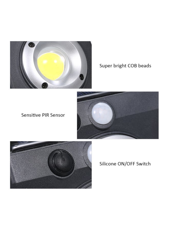 مصباح LED يعمل بالطاقة الشمسية يتم تثبيته على الحائط أبيض 195x120x50مم - Image 3