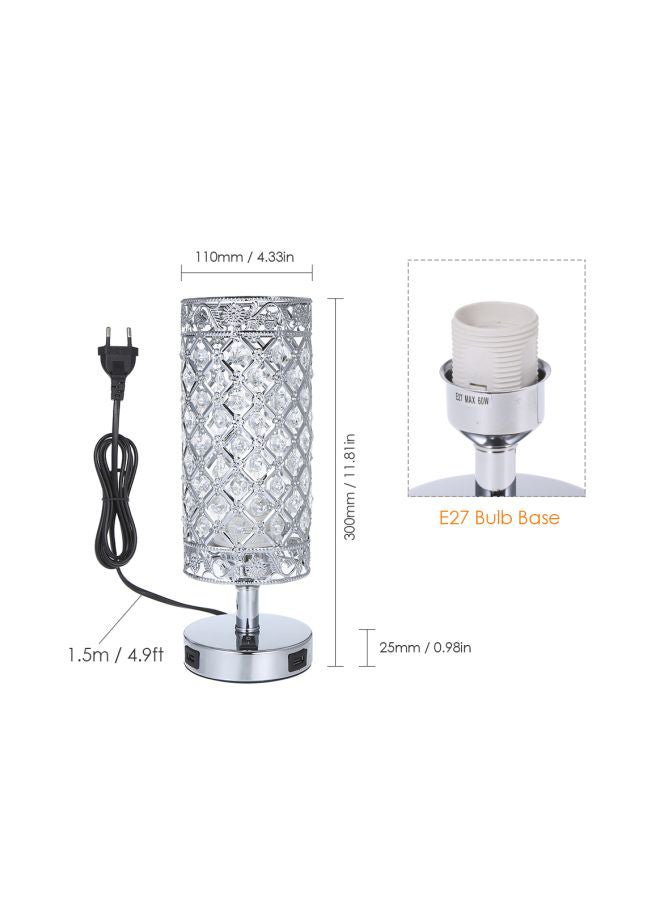 Tomshine Crystal Table Lamp Silver/Clear 27.00x13.00x13.00cm  - Image 4