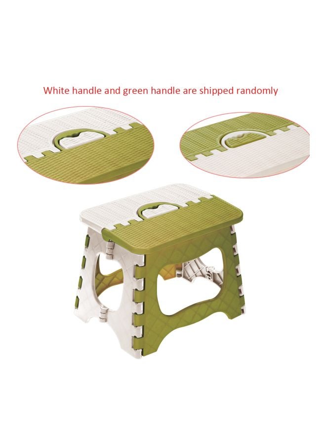 Generic Portable Plastic Folding  Stool Green/White  - Image 3