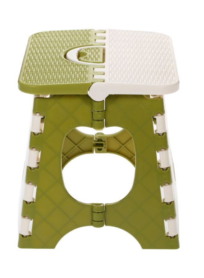 Generic Portable Plastic Folding  Stool Green/White  - Image 5