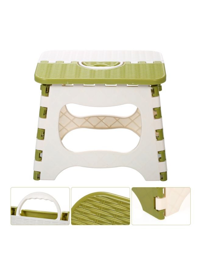 Generic Portable Plastic Folding  Stool Green/White  - Image 4