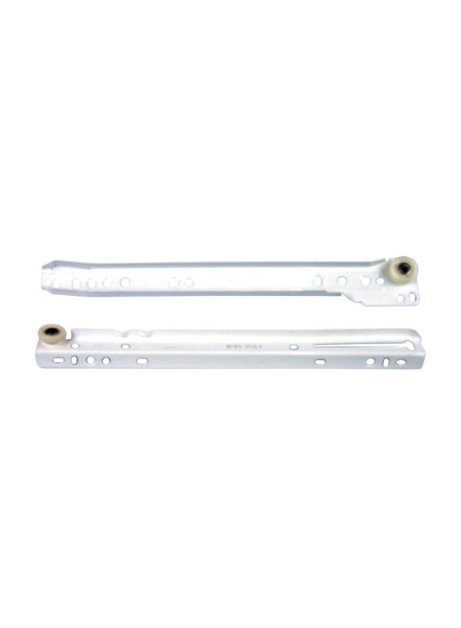 2-Piece Drawer Slides Bottom Mounts White 35x5x3cm 