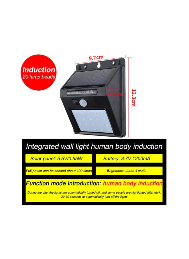 Solar Powered PIR Motion Sensor LED Light White 13x9x5centimeter - Image 2