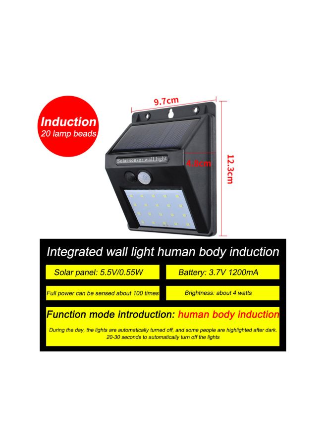 Solar Powered PIR Motion Sensor LED Light White 13x10x5centimeter - Image 2