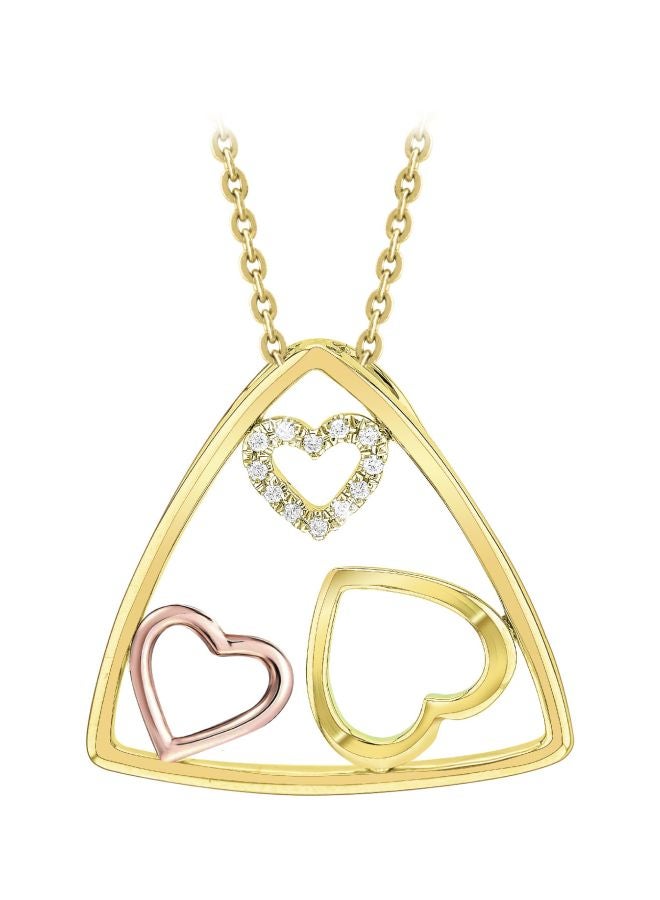 Lifestyle Fine Jewelry - 18 Karat Gold Necklace With Diamond Heart Pendant - Image 1