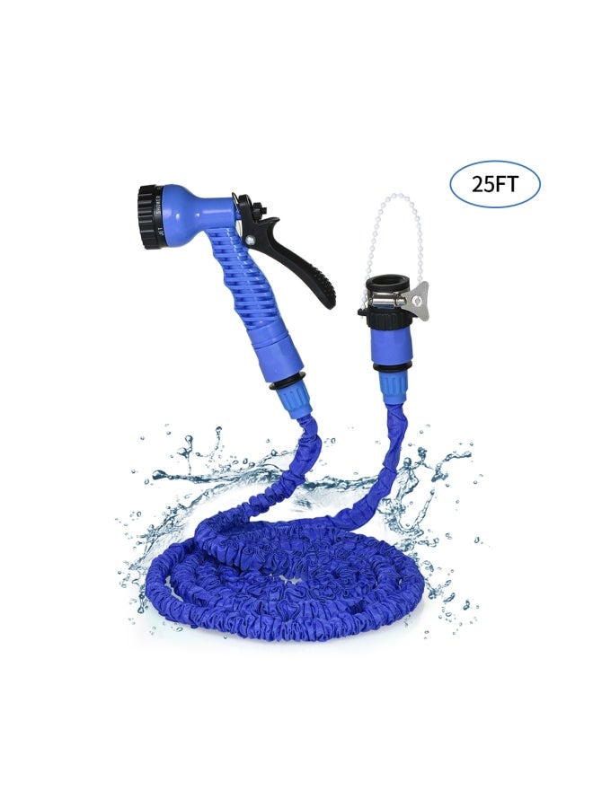 Generic Expandable Garden Hose Pipe With Spray Gun Blue/Black 25feet  - Image 2
