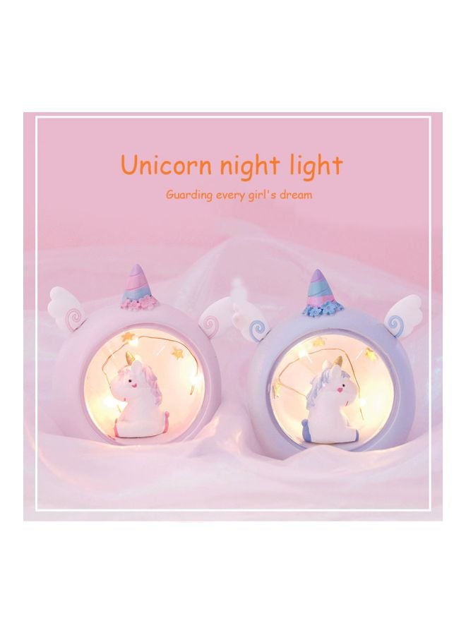 Generic - LED Unicorn Night Table Light Pink/White 14x11x8cm - Image 1