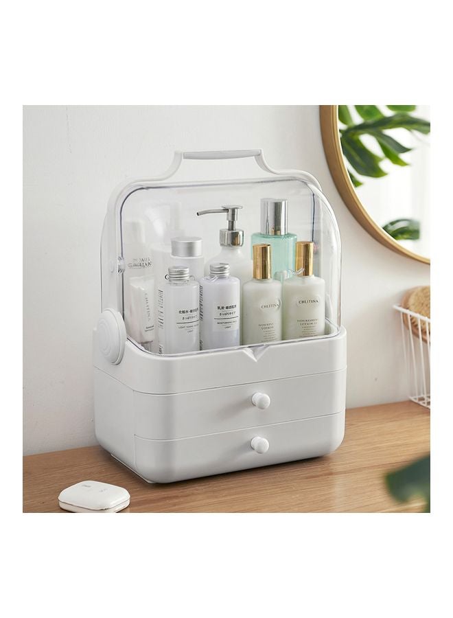 صندوق تخزين وتنظيم للمجوهرات ومستحضرات التجميل أبيض - Image 5