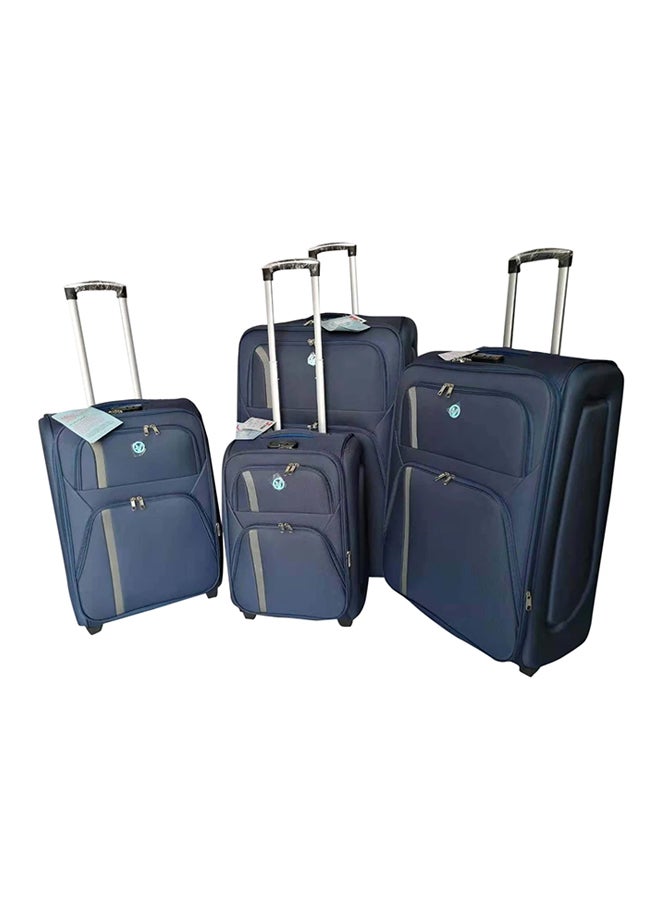 Visit - Softside 4 Piece Luggage Trolley Set Blue - Image 1