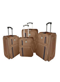 Visit Softside 4 Piece Luggage Trolley Set Brown  - Image 1