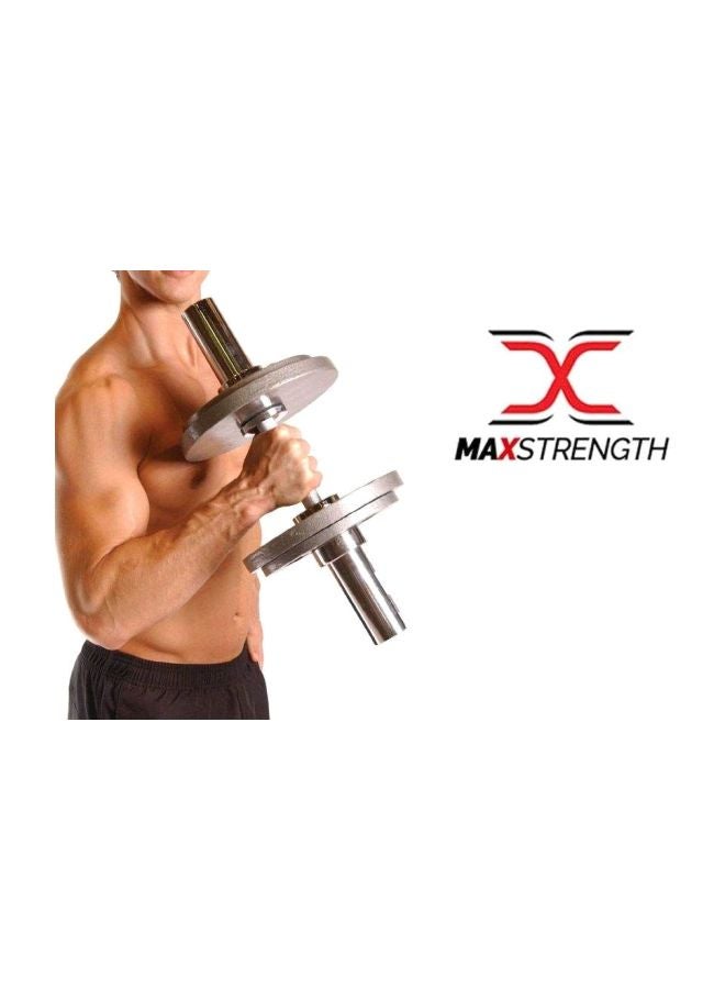 Max Strength 2-Piece Steel Dumbbell Bar Set 51cm - Image 4