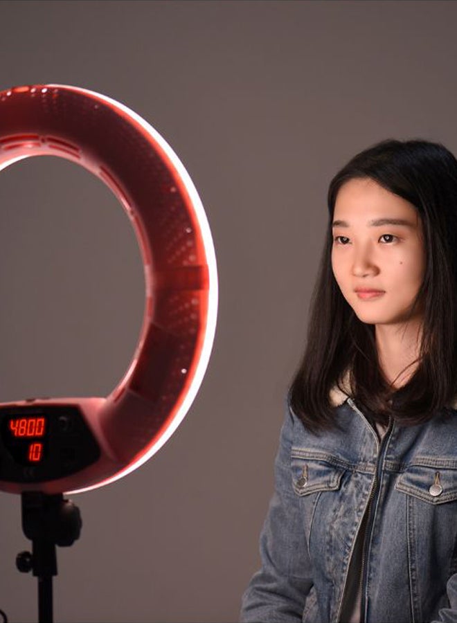 حلقة إضاءة LED قابلة للتعتيم للتصوير الفوتوغرافي أبيض/أسود - Image 3