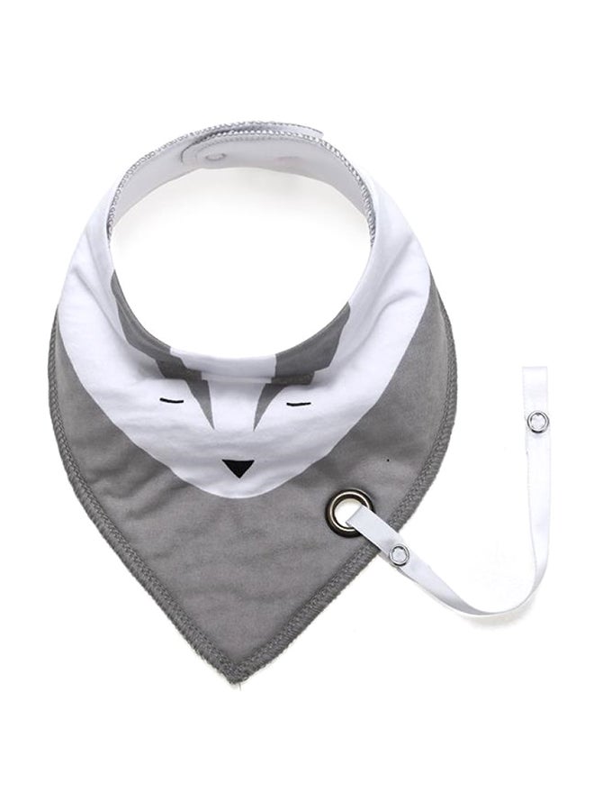 Cotton Bib With Pacifier Chain Clip
