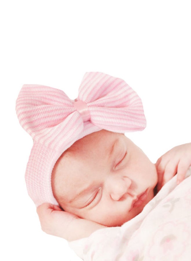 Bow Tie Beanie Pink  - Image 2