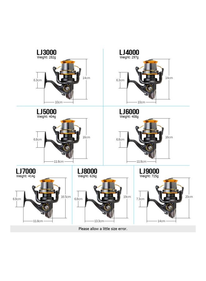 Interchangeable Metal Fishing Reel